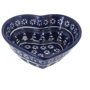 Blue Rose Polish Pottery 860-1 Zaklady Small Heart Bowl - 1 of 1