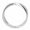 Slickblue Polished Stainless Steel Ring for Women with Clear CZ - Cross Design, Elegant Jewelry, Size 5-10 - 4 of 4