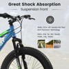 Okak 24IN Fat Tire Bike with Front Suspension, 7-Speed Mountain Bike with Disc Brake and High-Carbon Steel Frame, Trail Bike for Commuting - 4 of 4