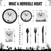 WhizMax 215 Pcs Halloween Plates and Napkins Set Serve 25, Spider Skeleton Disposable Tableware Set  - Plates, Cups, Napkins, Halloween Tableware - 2 of 4