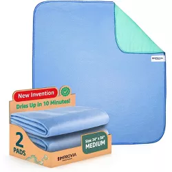 Improvia Washable Underpads, 34" x 36" - Heavy Absorbency Reusable Bedwetting Incontinence Pads for Kids, Adults, Elderly, and Pets