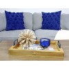 AuldHome Design Boho Throw Pillow Covers (2pk, Navy Blue); 18x18 Square Pom Pom Pillow Covers for Couch Chair Living Room Decor - 3 of 4