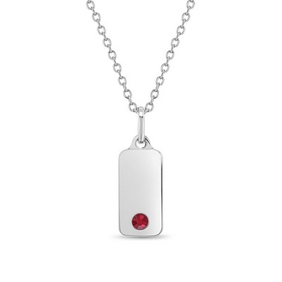 Girls' Engravable Square Sterling Silver Necklace - In Season Jewelry