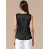 INSPIRE CHIC Women's Satin V Neck Sleeveless Summer Elegant Dressy Casual Tank Tops - 3 of 4