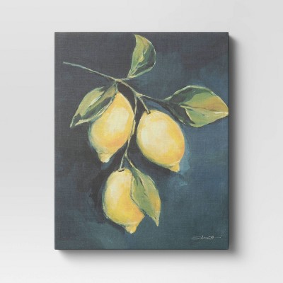 16" x 20" Lemon Branch Unframed Canvas Textured Linen - Threshold™