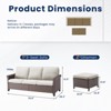 Buenhomino Elegant 3-Piece Outdoor Set – Sofa & 2 Ottomans, Handwoven Wicker, Steel Frame, Weather-Resistant Cushions for Patio & Balcony - 2 of 4
