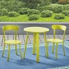 NicBex Colorful Outdoor Dining Table Set Metal Bistro Table with Two Chairs,Patio Furniture Bistro Set for Garden,Backyard,Poolside - 3 of 4