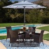 5-Piece Wicker Outdoor Table and Chairs, Patio Dining Set w/Square Glass Tabletop, Patio Table and Chairs Set for Backyard Deck Balcony Front Porch - 3 of 4