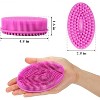 Set of 3 Silicone Body Scrubber Loofah - Set of 3 Soft Exfoliating Body Bath Shower Scrubber Loofah Brush - 2 of 4