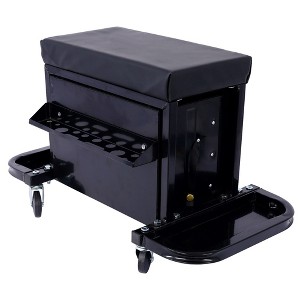 3-Drawer Chest Rolling Mechanic Seat With Tool Trays 350lbs Max Weight Capacity Toolbox Seat For Garage Warehouse - 1 of 4