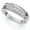 Pompeii3 1/2 Ct Mens Diamond Wedding Ring With Bead Accent High Polished 10k White Gold - 2 of 4