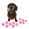 Midlee Pink 1.5" Mini Squeaky Dog Tennis Balls- Set of 12 - 3 of 4