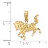 Black Bow Jewelry 14k Yellow Gold Ornate Horse Pendant, 17mm - 4 of 4