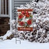 Briarwood Lane Christmas Garden Flag 12x18 For Outdoor Holiday Poinsettia Wreath For Christmas Garden Flag Flags For Outside - 4 of 4