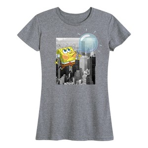 Women's - SpongeBob SquarePants - Bubble Ballon Sky High Short Sleeve Graphic T-Shirt - 1 of 4