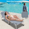 Outside Portable Tanning Chair with Face Hole, 5-Position Folding Chaise Lounge Chair for Beach Sunbathing Patio Pool Lawn Camping Deck, Grey - 3 of 4