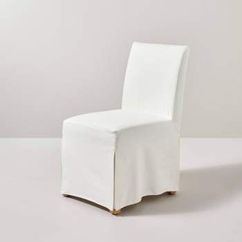 Canvas Slipcover Armless Dining Chair - Cream - Hearth & Hand™ with Magnolia