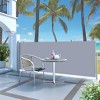 vidaXL Retractable Side Awning 47.2" x118.1" Gray - 2 of 4