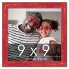 PosterPalooza | Square Shabby Chic Red Picture Frame - UV Acrylic, Foam Board Backing, Hanging Hardware - 2 of 4