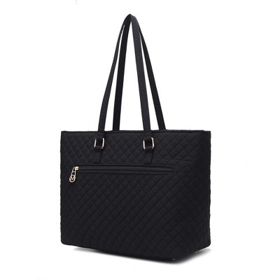 MKF Collection Hallie Solid Quilted Cotton Women’s Tote Bag by Mia K
