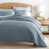 Stripes Floral and Diamonds Quilted Coverlet Set With Shams - Becky Cameron - 2 of 4