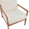 PAGED Upholstered Accent Chair, Mid Century Modern Reading Chair with High Back, Ergonomic Lounge Chair with Wood Frame for Living Room - 4 of 4