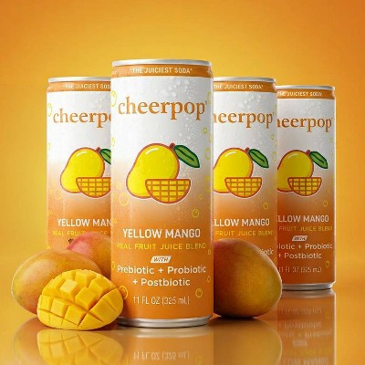cheerpop Sparkling Mango Fruit Juice Drink - 11oz/4pk