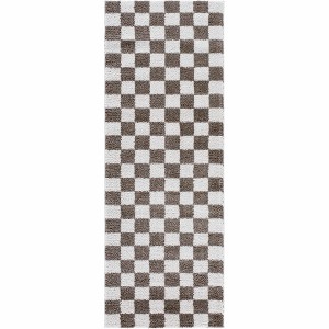 Hauteloom Canika Brown Washable Checkered Area Rug - 1 of 4