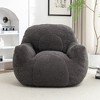 Lyngins Large Faux Fur Bean Bag Chair, Ergonomic Lazy Chair with Memory Foam, No-Assembly Fluffy Accent Chair, Single Sofa Chair for Adults - 2 of 4