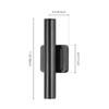 Rennnsan Nuvane 11"-23"H Hardwired Cylinder Aluminum Industrial LED Dimmable Outdoor Wall Sconce in Black - 3 of 4