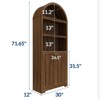 72" Tall Arched Pantry Cabinet with Doors, 5-Tier Kitchen Storage Cabinet with Adjustable Shelves, Wooden Pantry Cabinet - 2 of 4