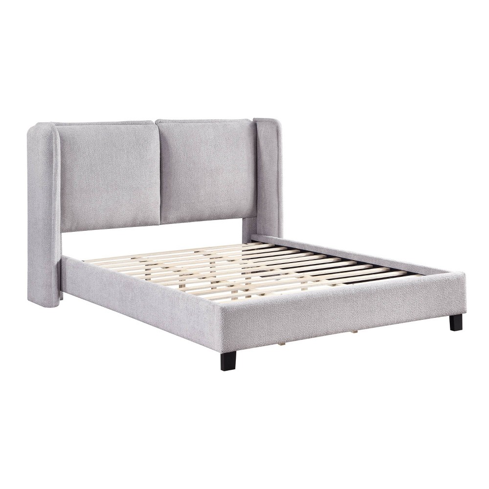 Photos - Wardrobe HOMES: Inside + Out Queen Shellsea Modern Boucle Upholstered Platform Bed