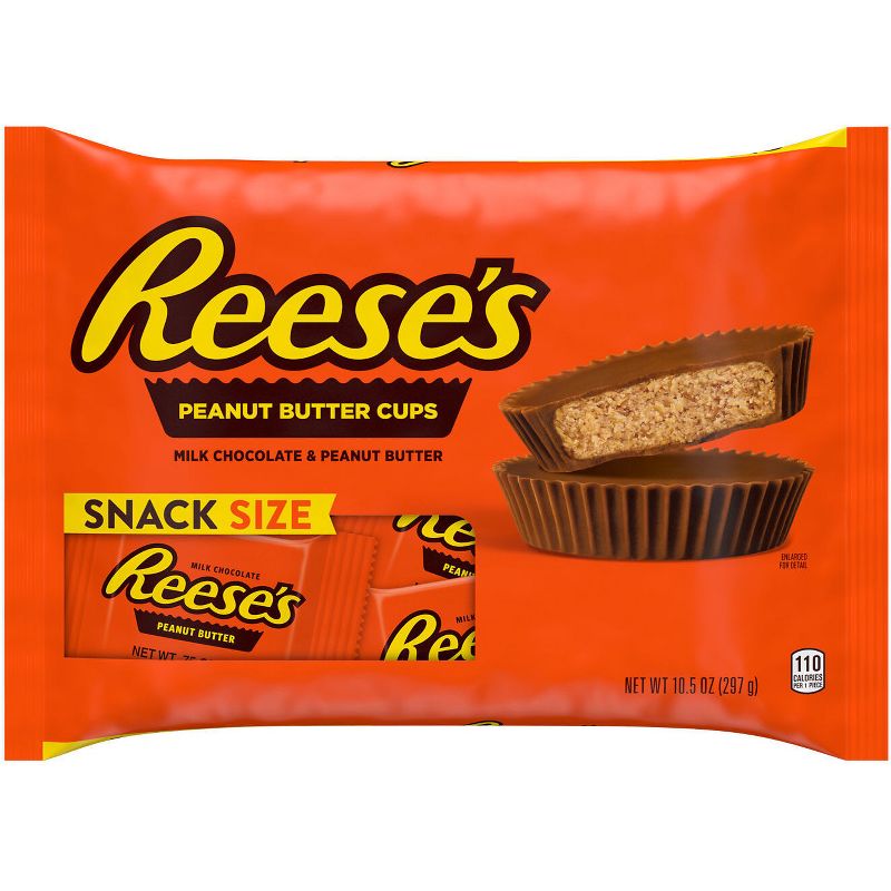 Reese&#39;s Milk Chocolate Peanut Butter Cups Snack Size Candy - 10.5oz, 2 of 8