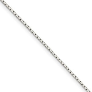 Black Bow Jewelry 1.2mm, Sterling Silver D/C Octagon Mirror Box Chain Necklace - 1 of 4