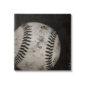 Stupell Industries 12"x12" Kids' Baseball Close Up Photography Wall Art Unframed - 1 of 4