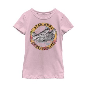 Girl's Star Wars: The Rise of Skywalker Vintage Galaxy Tour T-Shirt - 1 of 3