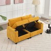 Hyleory Upholstered Chenille Storage Reception Loveseat for Living Room Bedroom - 2 of 4