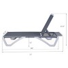 Kozyard Alan Adjustable Patio Chaise Lounge Chair – Full Flat Reclining Aluminum Frame with Durable Resin Legs - 3 of 4