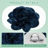 Unique Bargains Alloy Satin Fabric Big Rose Flower Dainty Brooches Pins 1 Pc - 2 of 4
