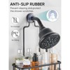 Cobbe Anti-Swing Shower Caddy Hanging with 4 Hooks for Towels/Sponge, No Drilling Bathroom Organizers and Storage Racks for Bathroom, Aluminum, Black - 3 of 4