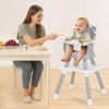 Kinder King 8 in 1 Baby High Chair, Coverts to Dining Booster Seat, Removable Tray & Double Seat Cover, Easy to Wipe - 2 of 4