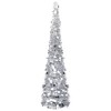 vidaXL Christmas Tree Pop-up Artificial Xmas Tree Christmas Decoration PET - Silver 6 x 1 ft - 2 of 4