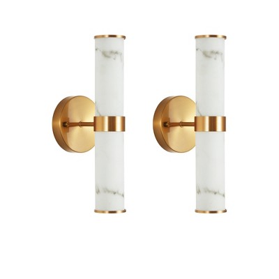 VYNXARIA Gold-Accented Wall Lights, Set of 2 - Elegant Indoor Sconces