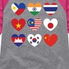 Girls' - Instant Message - AAPI Heart Flags Shirt Tail Raglan Graphic T-shirt - 2 of 4