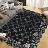 Acekool Floral Runners,Kitchen Runner Rug Ultra-Thin, Non-Slip Hallway Rug Stain Resistant Boho Low-Pile Carpet for ‎Bathroom Bedroom - 2 of 4