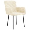 vidaXL Dining Chairs, 2 Pcs, Cream Velvet - 3 of 4