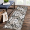 Washable Vintage Oriental Rug Non Slip Low Pile Rug Soft Throw Floor Cover Retro Foldable Indoor Carpet for Living Room Bedroom Playroom Nursery - 3 of 4