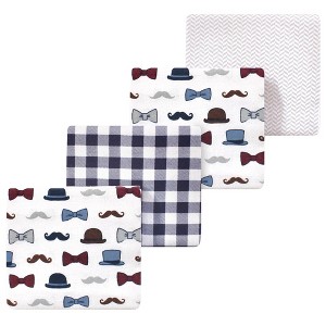 Luvable Friends Little Treasure Flannel Receiving Blankets 4pk - 1 of 1