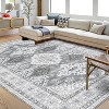 Washable Boho Rug Ultra-Thin Distressed Vintage Rug Low-Pile Floor Carpet Stain Resistant Rugs for Living Room Bedroom Dining Room Office - 3 of 4
