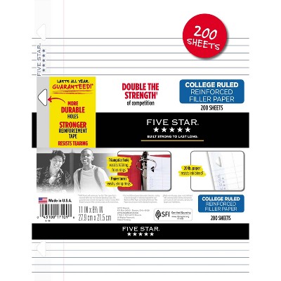 Five Star 200ct College Ruled Filler Paper